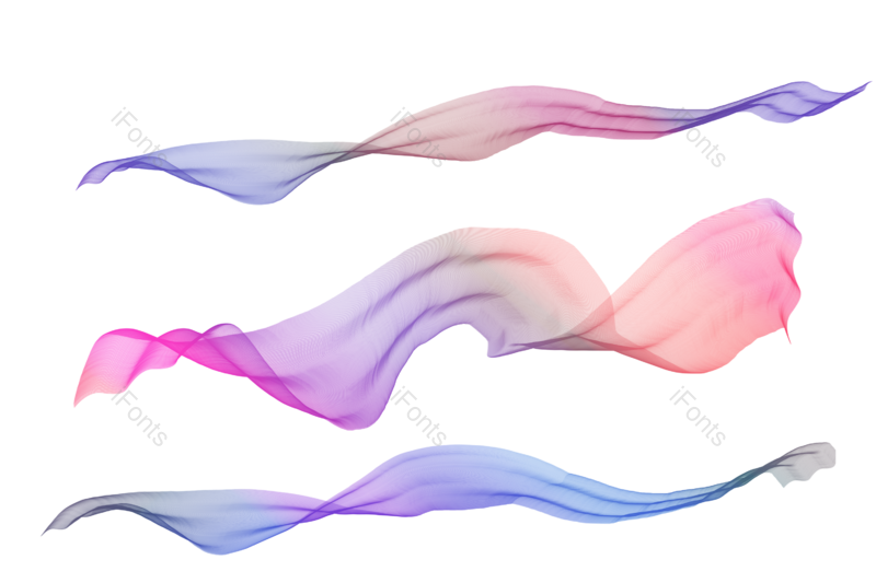 光效图片,线条元素,丝带PNG,彩色线条免抠素材